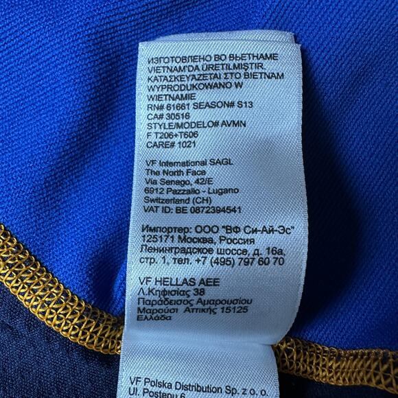 The North Face Pullover Mens XL Blue VaporWick Quarter Zip Long Sleeve Athletic - Picture 9 of 11